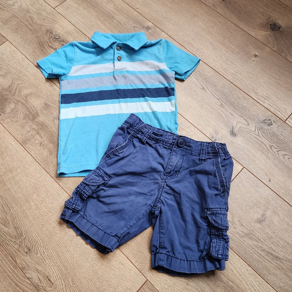 2t Boys Polo And Shorts Outfit